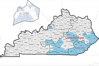 Kentucky Appalachian region map