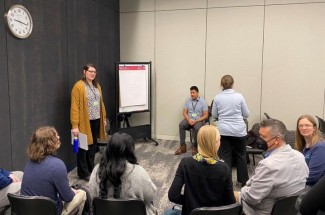 Robin Ray, Ph.D., College of Medicine, led one of the breakout groups at the meeting focused on advocacy. Photo provided.
